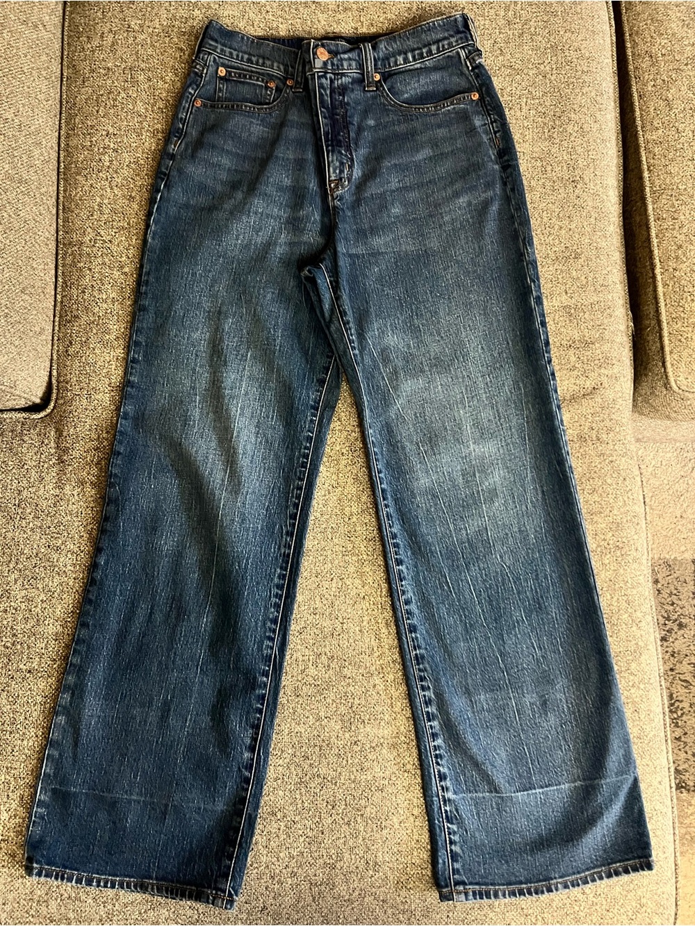 J. Crew High-Rise Wide-Leg Jeans in Dark Indigo